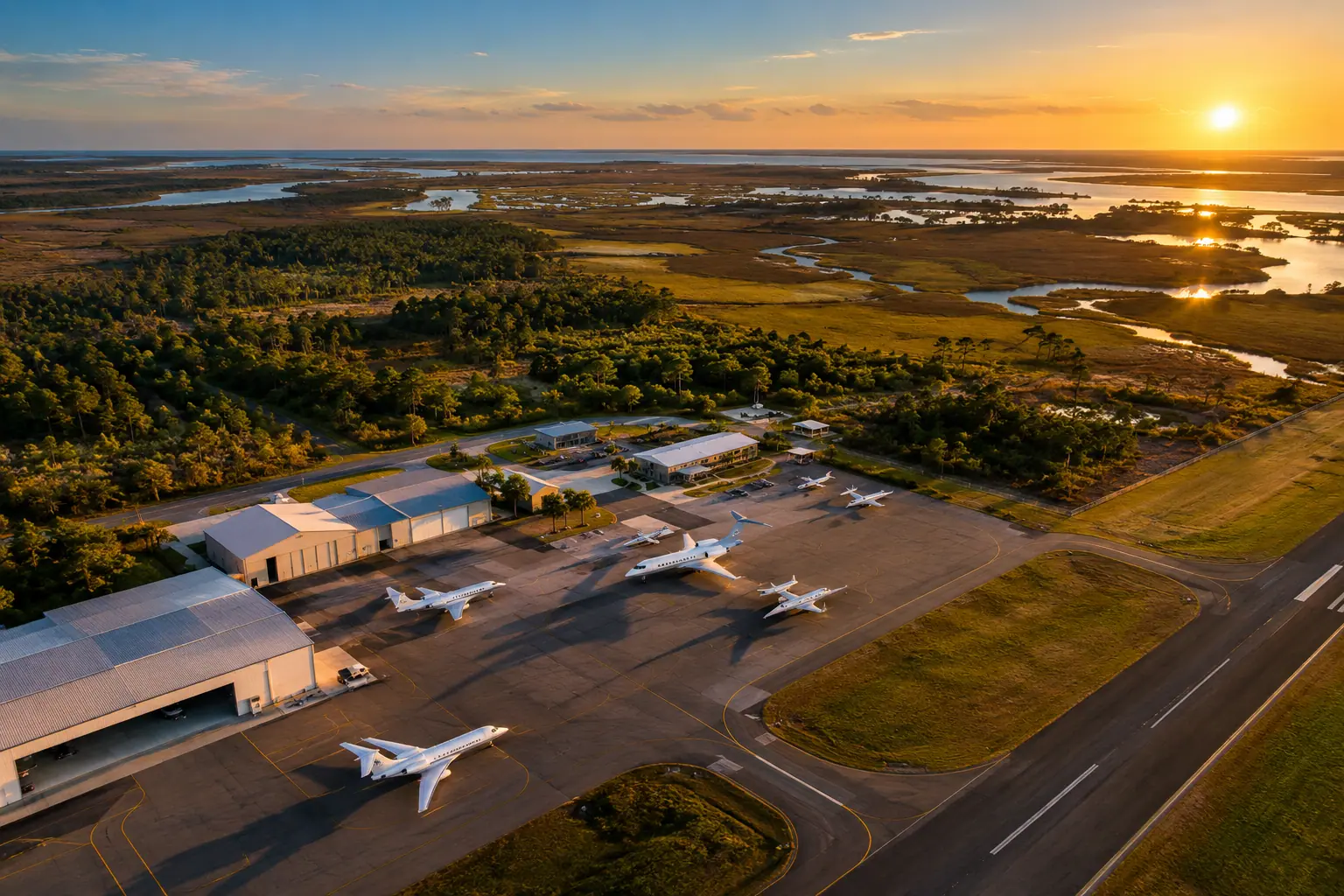 Private jets at Dallas Love Field